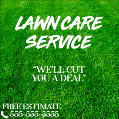 Custom Outdoor Yard Signs Multiple Sizes Lawn Care Service