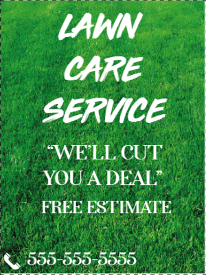Custom Outdoor Yard Signs Multiple Sizes Lawn Care Service