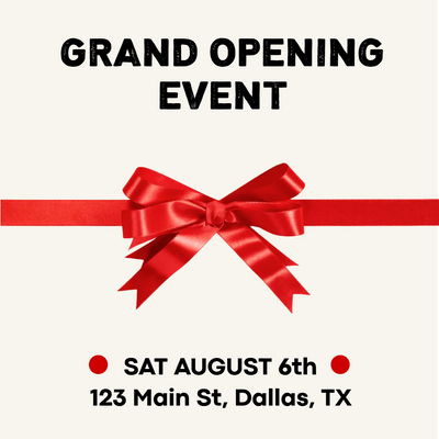 Custom Posters Multiple Sizes Grand Opening Event