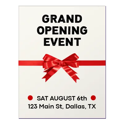 Custom Posters Multiple Sizes Grand Opening Event
