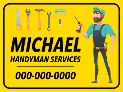Custom Outdoor Yard Signs Multiple Sizes Handyman Services