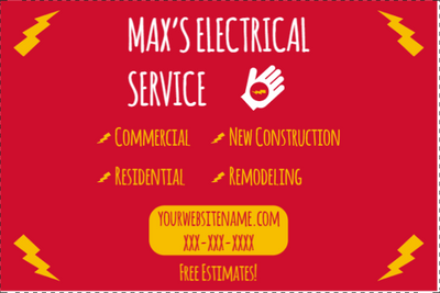 Custom Outdoor Yard Signs Multiple Sizes Electrical Service