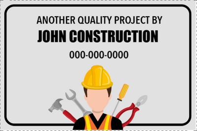 Custom Outdoor Yard Signs Multiple Sizes Construction Project