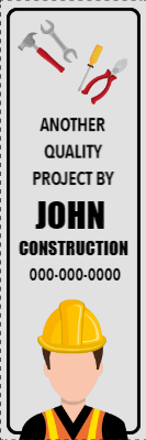 Custom Outdoor Yard Signs Multiple Sizes Construction Project