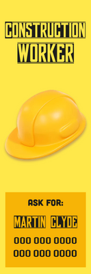 Custom Outdoor Yard Signs Multiple Sizes Construction Worker