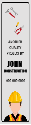 Custom Outdoor Yard Signs Multiple Sizes Construction Project