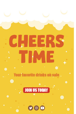 Custom Posters Multiple Sizes Cheers