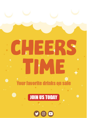 Custom Posters Multiple Sizes Cheers