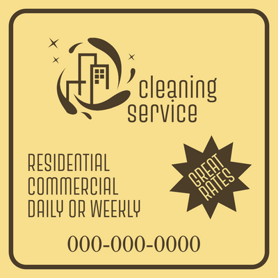 Custom Outdoor Yard Signs Multiple Sizes Cleaning Service
