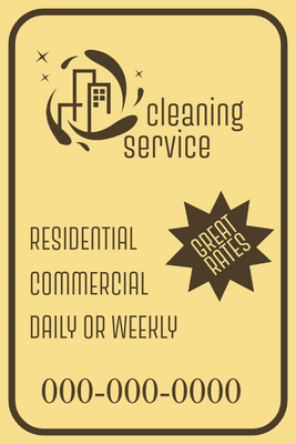 Custom Outdoor Yard Signs Multiple Sizes Cleaning Service