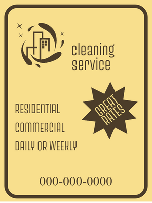 Custom Outdoor Yard Signs Multiple Sizes Cleaning Service