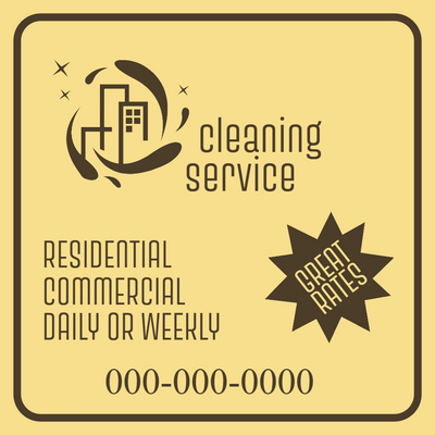 Custom Outdoor Yard Signs Multiple Sizes Cleaning Service