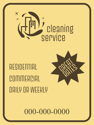 Custom Outdoor Yard Signs Multiple Sizes Cleaning Service