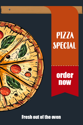 Custom Posters Multiple Sizes Pizza