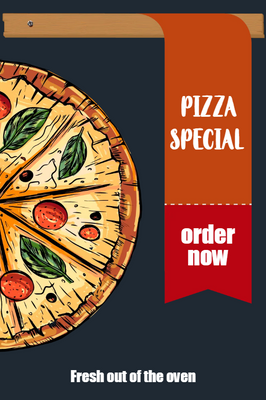 Custom Posters Multiple Sizes Pizza