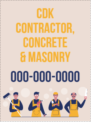 Custom Outdoor Yard Signs Multiple Sizes Concrete and Masonry