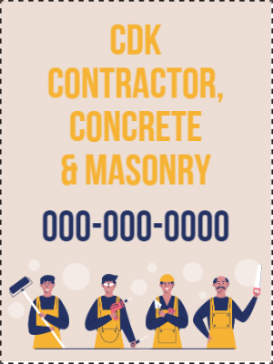 Custom Outdoor Yard Signs Multiple Sizes Concrete and Masonry