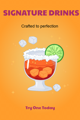 Custom Posters Multiple Sizes Drinks