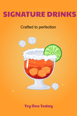 Custom Posters Multiple Sizes Drinks