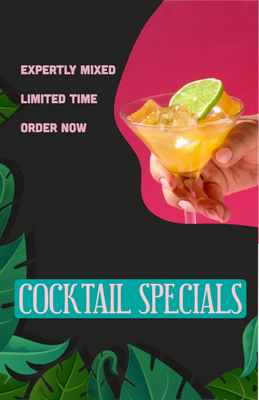 Custom Posters Multiple Sizes Cocktail