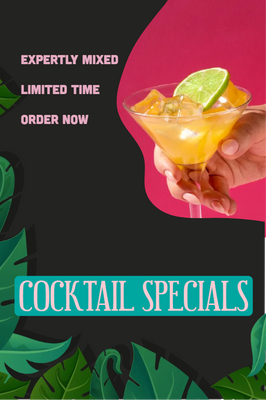 Custom Posters Multiple Sizes Cocktail