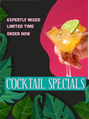 Custom Posters Multiple Sizes Cocktail