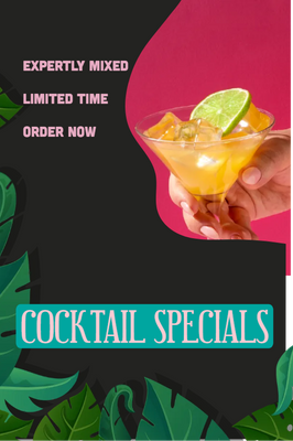 Custom Posters Multiple Sizes Cocktail