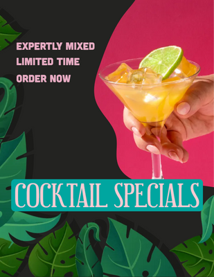 Custom Posters Multiple Sizes Cocktail