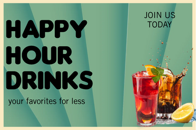 Custom Posters Multiple Sizes Hour Drinks