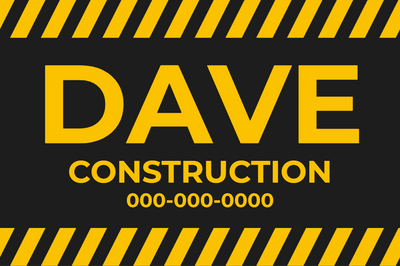 Custom Outdoor Yard Signs Multiple Sizes Construction