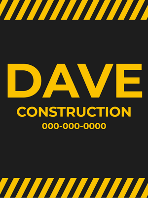 Custom Outdoor Yard Signs Multiple Sizes Construction
