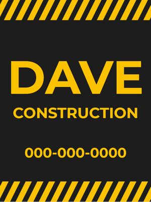 Custom Outdoor Yard Signs Multiple Sizes Construction