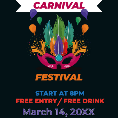 Custom Posters Multiple Sizes Carnival