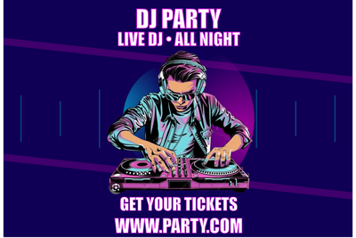 Custom Posters Multiple Sizes Dj Party