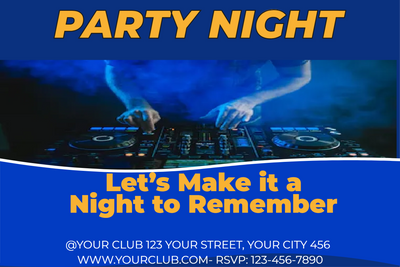 Custom Posters Multiple Sizes Party Night