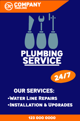 Custom Outdoor Yard Signs Multiple Sizes Water Line Repairs