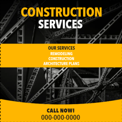Custom Outdoor Yard Signs Multiple Sizes Construction Service