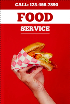 Custom Outdoor Yard Signs Multiple Sizes Food Services