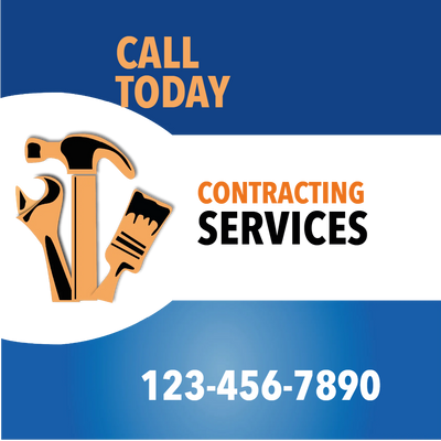 Custom Outdoor Yard Signs Multiple Sizes Contracting Services
