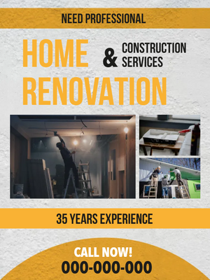 Custom Outdoor Yard Signs Multiple Sizes Renovation and Construction