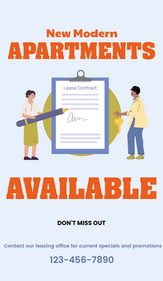 Custom Retractable Banners Multiple Sizes Apartments
