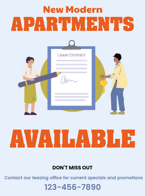 Custom Retractable Banners Multiple Sizes Apartments
