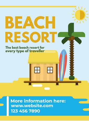 Custom Retractable Banners Multiple Sizes Beach Resort