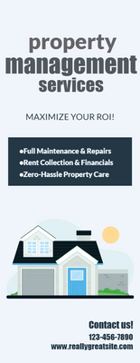 Custom Retractable Banners Multiple Sizes Property Management