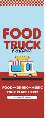 Custom Retractable Banners Multiple Sizes Food Truck