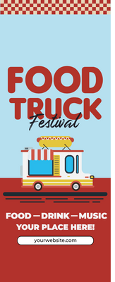 Custom Retractable Banners Multiple Sizes Food Truck
