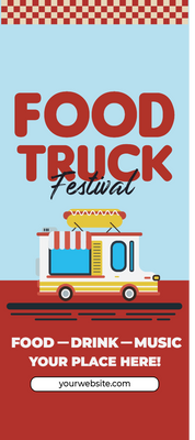 Custom Retractable Banners Multiple Sizes Food Truck