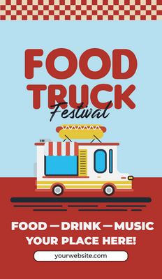 Custom Retractable Banners Multiple Sizes Food Truck