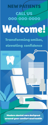 Custom Retractable Banners Multiple Sizes Dental Clinic
