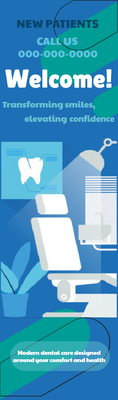 Custom Retractable Banners Multiple Sizes Dental Clinic